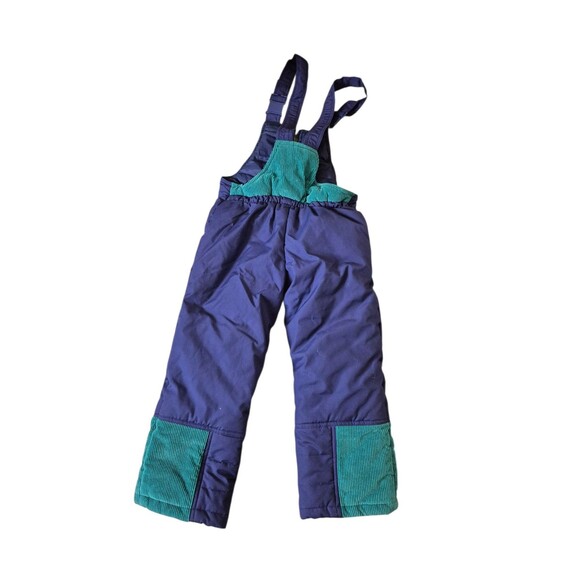 London Fog Vintage 90s Y2K Kids Snowsuit Snowpants Blue Sz 7 NWOT - Picture 2 of 5